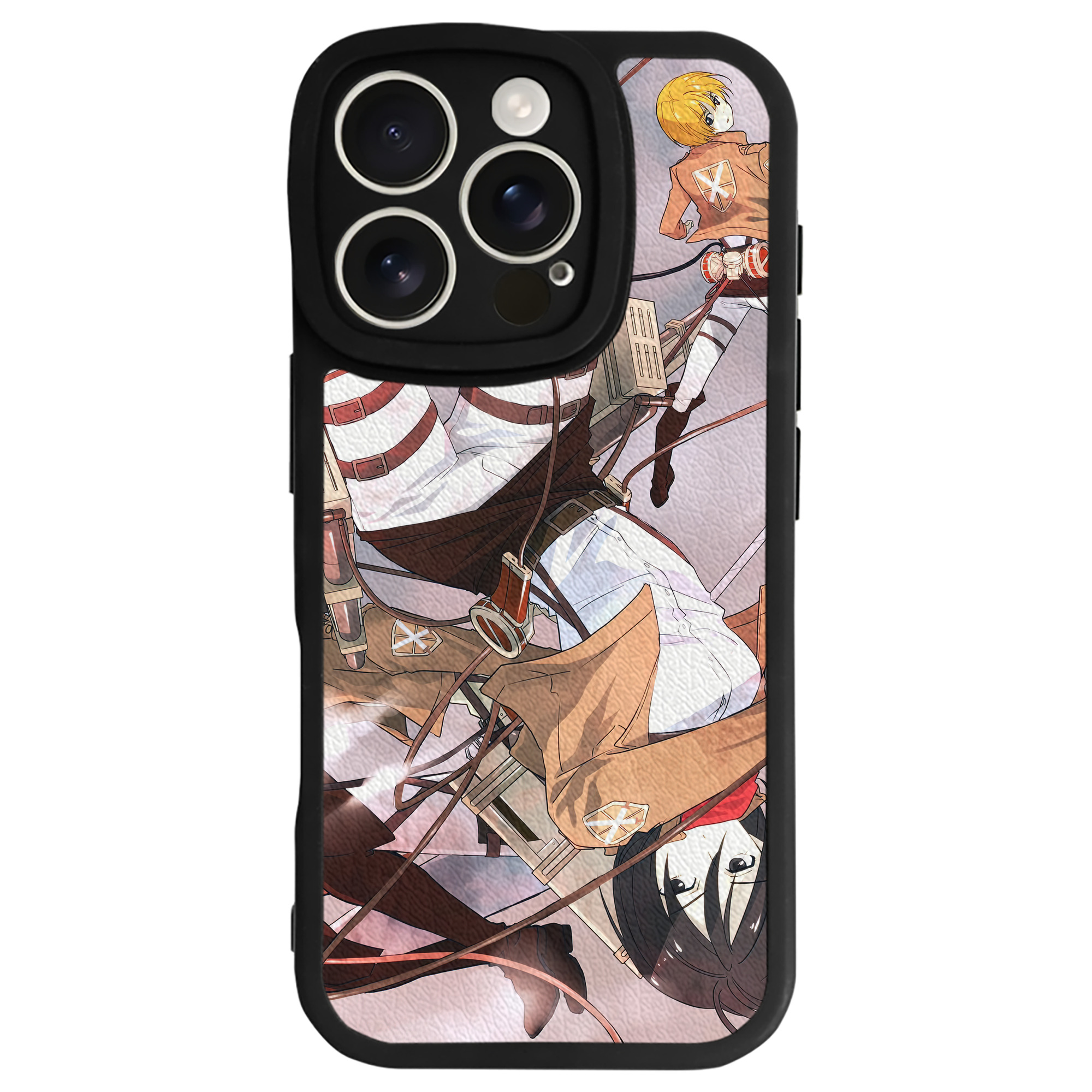 （画像用） 進撃の巨人 Attack on Titan 【iPhone 16シリーズ対応】シリコンスマホケース（レザー調） 材質：シリコン